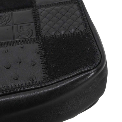 Chanel * 2005-2006 Black Lambskin Icon Patchwork Single Flap Shoulder Bag