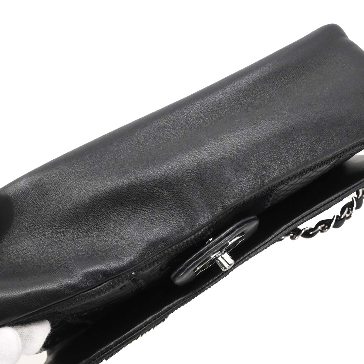 Chanel * 2005-2006 Black Lambskin Icon Patchwork Single Flap Shoulder Bag