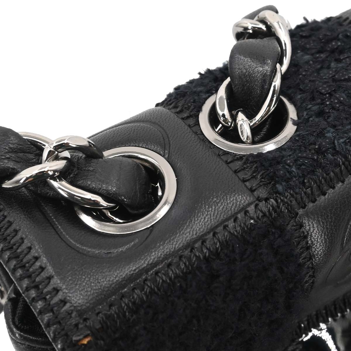 Chanel * 2005-2006 Black Lambskin Icon Patchwork Single Flap Shoulder Bag