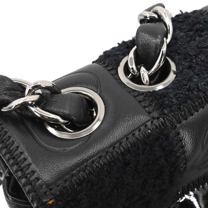 Chanel * 2005-2006 Black Lambskin Icon Patchwork Single Flap Shoulder Bag