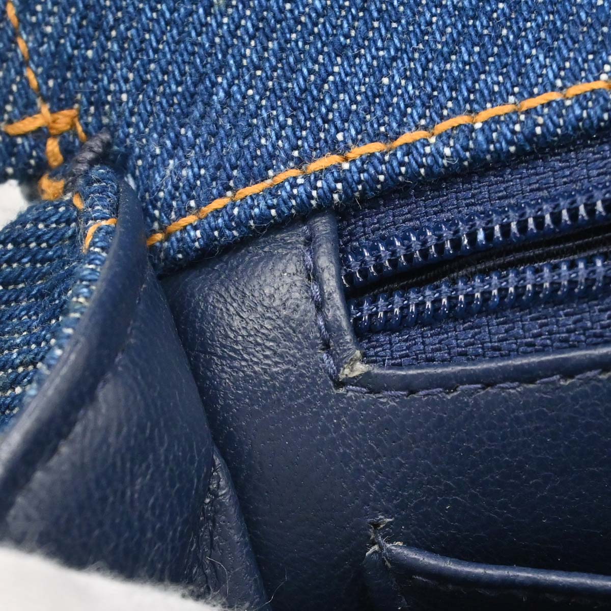 Chanel 1996-1997 Blue Denim Kelly Top Handle Handbag