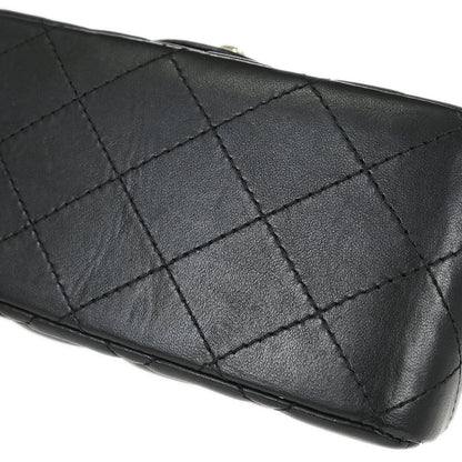 Chanel 2017 Black Lambskin Mini Classic Square Flap Shoulder Bag 17