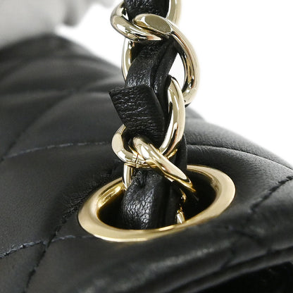 Chanel 2017 Black Lambskin Mini Classic Square Flap Shoulder Bag 17