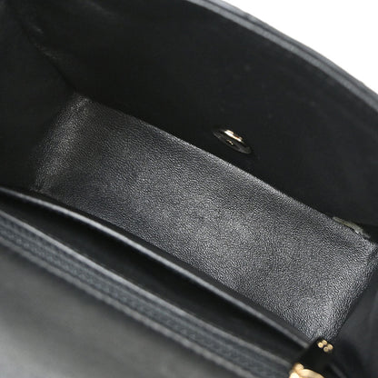 Chanel 2017 Black Lambskin Mini Classic Square Flap Shoulder Bag 17