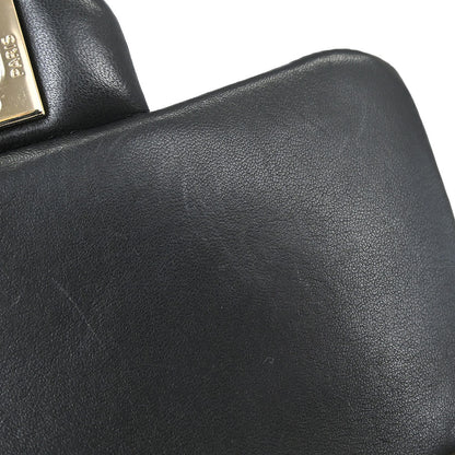 Chanel 2017 Black Lambskin Mini Classic Square Flap Shoulder Bag 17