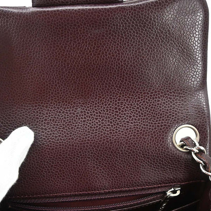 Chanel Brown Caviar Skin Mini Classic Square Flap Shoulder Bag 17