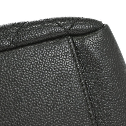 Chanel 2014 Black Caviar Skin Grand Shopping Tote GST Chain Handbag