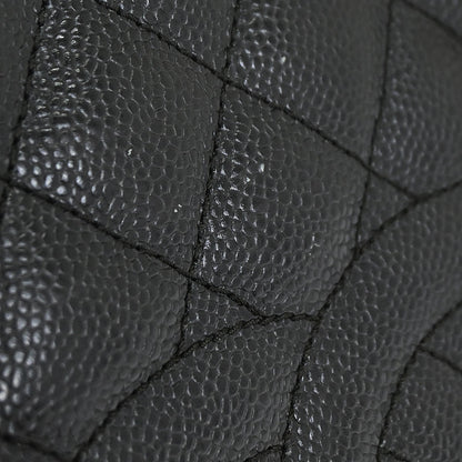Chanel 2014 Black Caviar Skin Grand Shopping Tote GST Chain Handbag