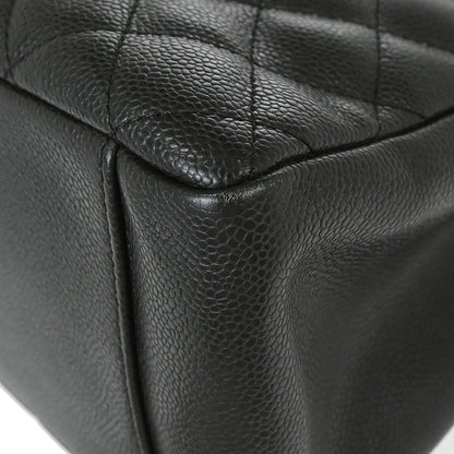 Chanel 2014 Black Caviar Skin Grand Shopping Tote GST Chain Handbag