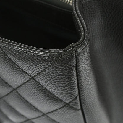 Chanel 2014 Black Caviar Skin Grand Shopping Tote GST Chain Handbag