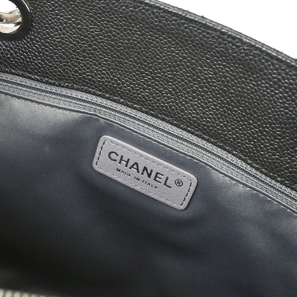 Chanel 2014 Black Caviar Skin Grand Shopping Tote GST Chain Handbag