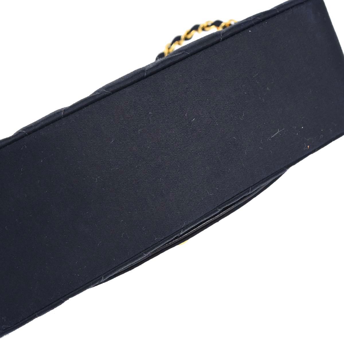 Chanel 1991-1994 Black Satin Small Diana Shoulder Bag