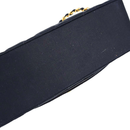 Chanel 1991-1994 Black Satin Small Diana Shoulder Bag