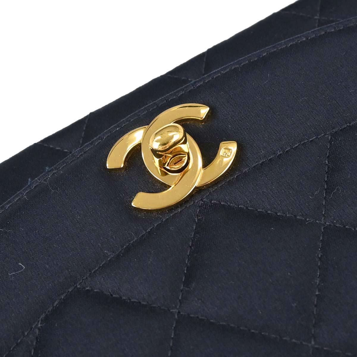 Chanel 1991-1994 Black Satin Small Diana Shoulder Bag