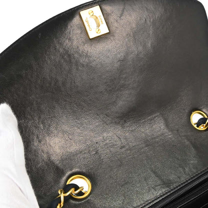 Chanel 1991-1994 Black Satin Small Diana Shoulder Bag