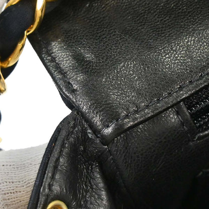 Chanel 1991-1994 Black Satin Small Diana Shoulder Bag