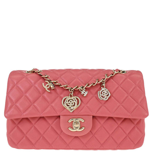 Chanel 2014 Pink Lambskin Valentine Shoulder Bag