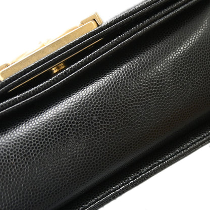 Boy Chanel 2019 Black Caviar Skin Small Chain Shoulder Bag
