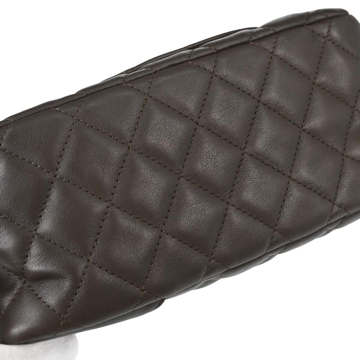 Chanel 2005-2006 Brown Calfskin Cambon Ligne Handbag
