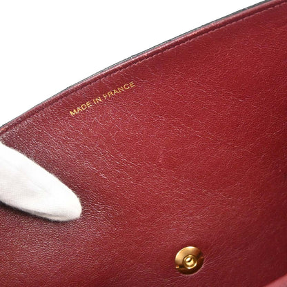 Chanel 1996-1997 Black Lambskin Pushlock Medium Half Flap Shoulder Bag
