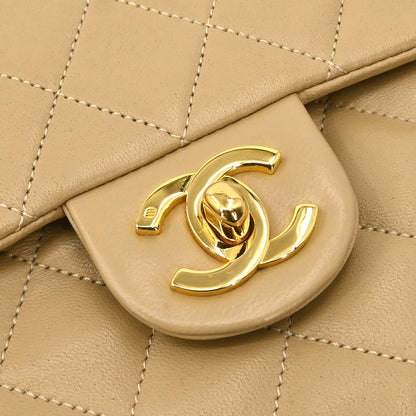 Chanel 1989-1991 Beige Lambskin Mini Classic Square Flap Shoulder Bag 17