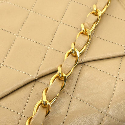 Chanel 1989-1991 Beige Lambskin Mini Classic Square Flap Shoulder Bag 17