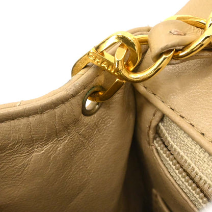 Chanel 1989-1991 Beige Lambskin Mini Classic Square Flap Shoulder Bag 17