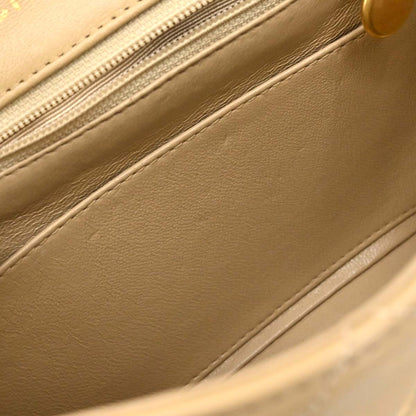 Chanel 1989-1991 Beige Lambskin Mini Classic Square Flap Shoulder Bag 17