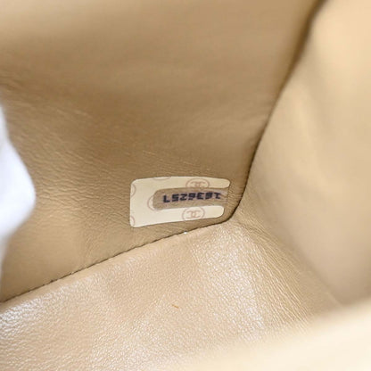 Chanel 1989-1991 Beige Lambskin Mini Classic Square Flap Shoulder Bag 17