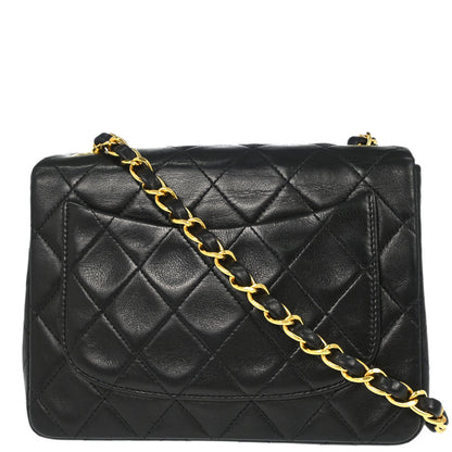 Chanel 1994-1996 Black Lambskin Mini Classic Square Flap Shoulder Bag 17
