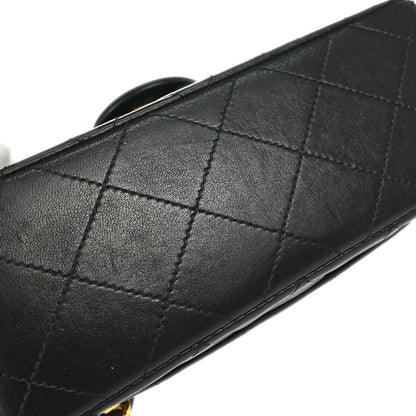 Chanel 1994-1996 Black Lambskin Mini Classic Square Flap Shoulder Bag 17