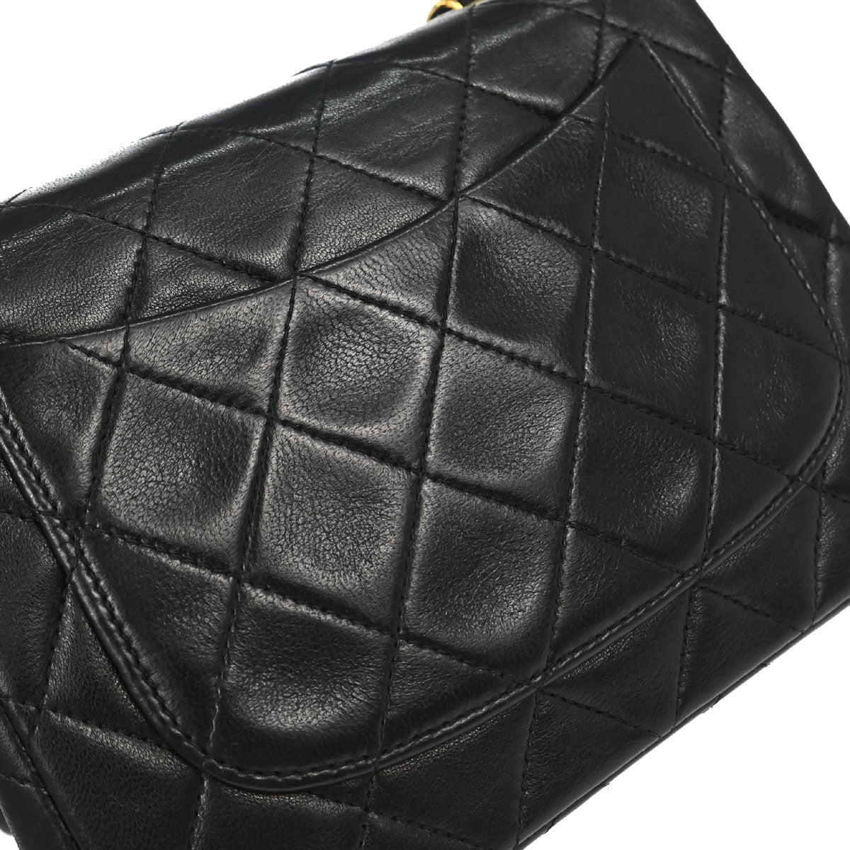 Chanel 1994-1996 Black Lambskin Mini Classic Square Flap Shoulder Bag 17