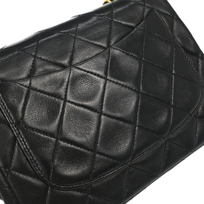 Chanel 1994-1996 Black Lambskin Mini Classic Square Flap Shoulder Bag 17