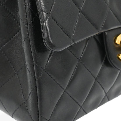 Chanel 1994-1996 Black Lambskin Mini Classic Square Flap Shoulder Bag 17