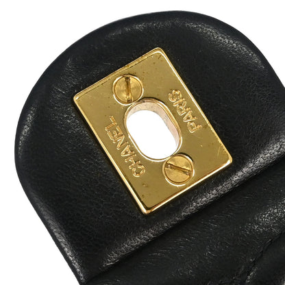 Chanel 1994-1996 Black Lambskin Mini Classic Square Flap Shoulder Bag 17
