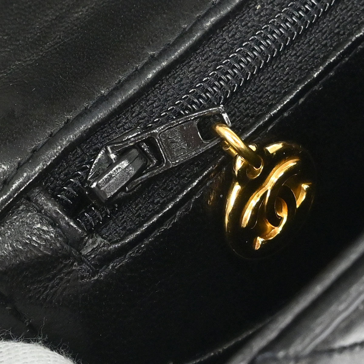 Chanel 1994-1996 Black Lambskin Mini Classic Square Flap Shoulder Bag 17