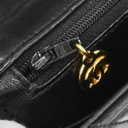 Chanel 1994-1996 Black Lambskin Mini Classic Square Flap Shoulder Bag 17