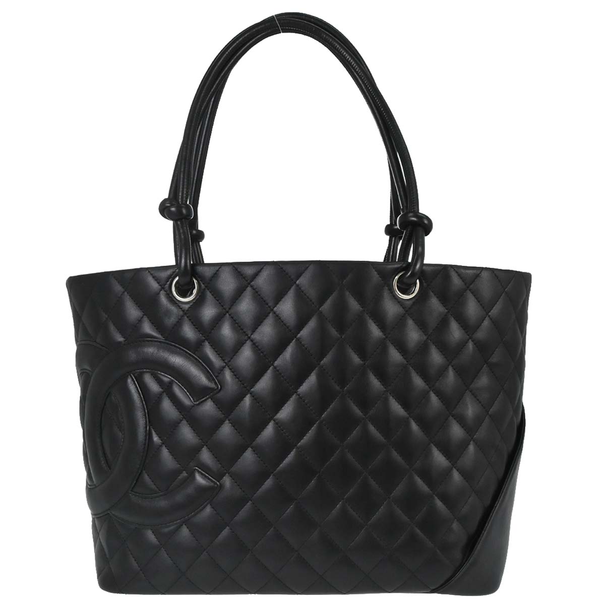 Chanel 2003-2004 Black Calfskin Cambon Ligne Tote Handbag