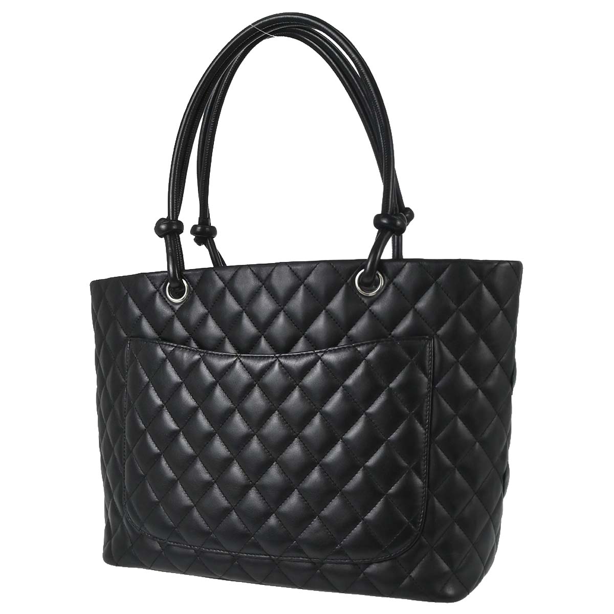 Chanel 2003-2004 Black Calfskin Cambon Ligne Tote Handbag