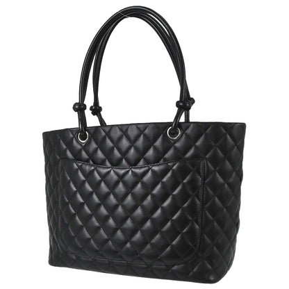 Chanel 2003-2004 Black Calfskin Cambon Ligne Tote Handbag