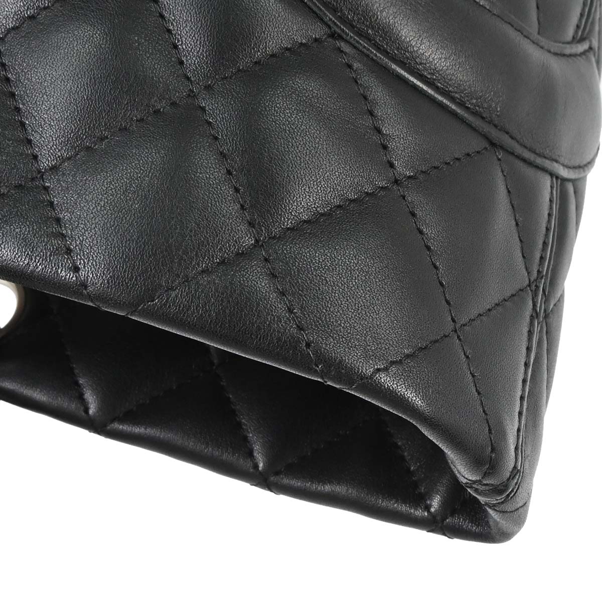 Chanel 2003-2004 Black Calfskin Cambon Ligne Tote Handbag