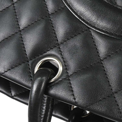 Chanel 2003-2004 Black Calfskin Cambon Ligne Tote Handbag
