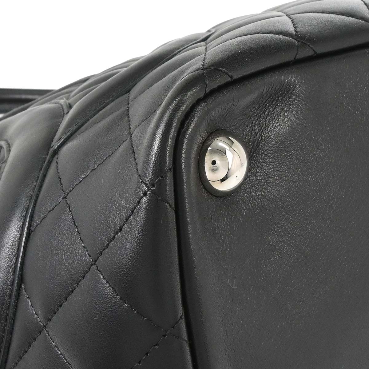 Chanel 2003-2004 Black Calfskin Cambon Ligne Tote Handbag