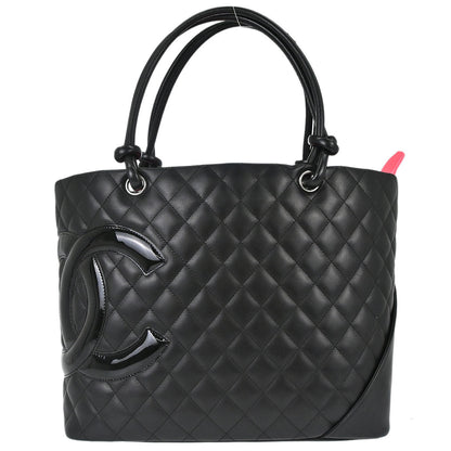 Chanel 2006-2008 Black Calfskin Cambon Ligne Tote Handbag