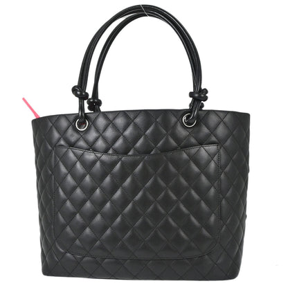Chanel 2006-2008 Black Calfskin Cambon Ligne Tote Handbag