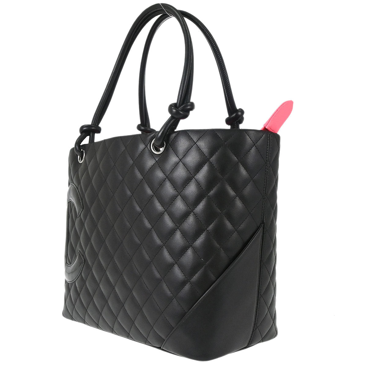 Chanel 2006-2008 Black Calfskin Cambon Ligne Tote Handbag