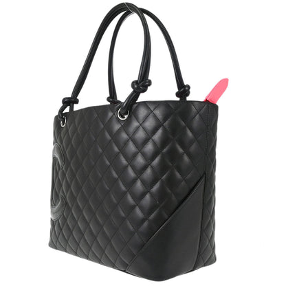 Chanel 2006-2008 Black Calfskin Cambon Ligne Tote Handbag