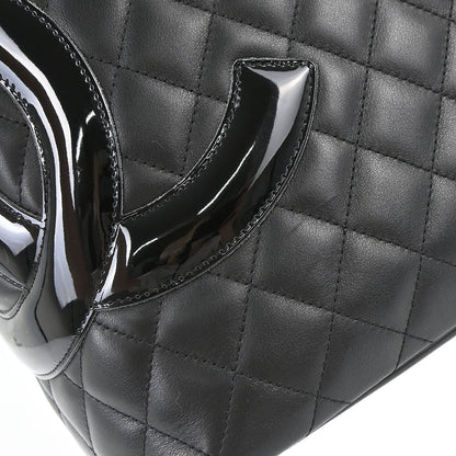 Chanel 2006-2008 Black Calfskin Cambon Ligne Tote Handbag