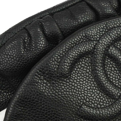 Chanel 2009-2010 Black Caviar Skin Half Moon Flap WOC Wallet on Chain Shoulder Bag