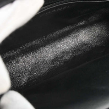 Chanel 2009-2010 Black Caviar Skin Kiss Lock Clutch Bag